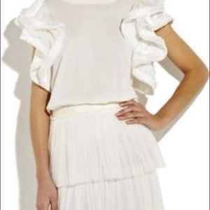 Lanvin Blanche (bridal) collection ruffled tee